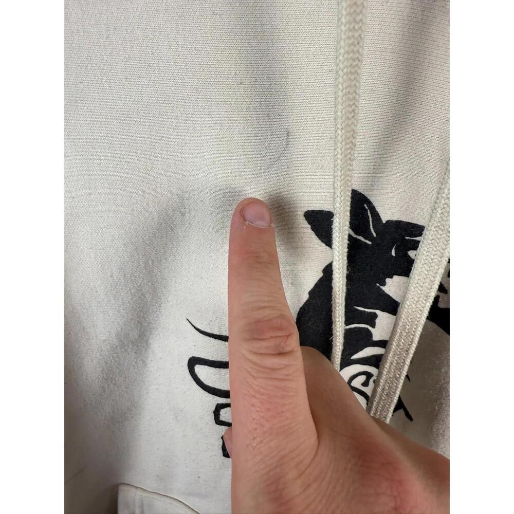 stussy Rat Hoodie Cream Medium - Picture 4 of 9